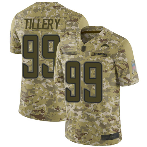 Nike Chargers #99 Jerry Tillery Camo Youth Stitched NFL Limited 2018 Salute to Service Jersey Nike Chargers #99 Jerry Tillery Camo Youth Stitched NFL Limited 2018 Salute to Service Jersey