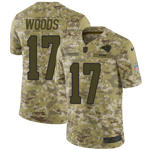 Nike Rams #17 Robert Woods Camo Youth Stitched NFL Limited 2018 Salute to Service Jersey Nike Rams #17 Robert Woods Camo Youth Stitched NFL Limited 2018 Salute to Service Jersey
