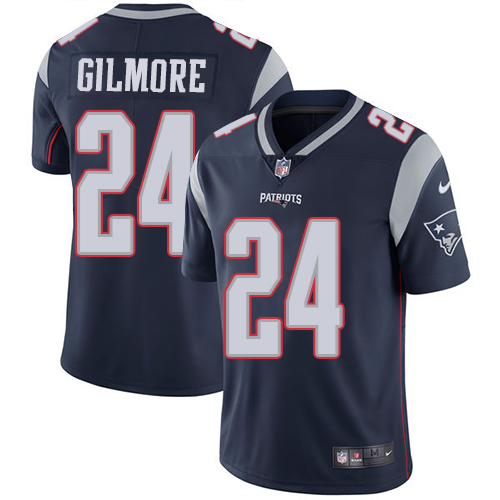 Nike Patriots #24 Stephon Gilmore Navy Blue Team Color Youth Stitched NFL Vapor Untouchable Limited Jersey