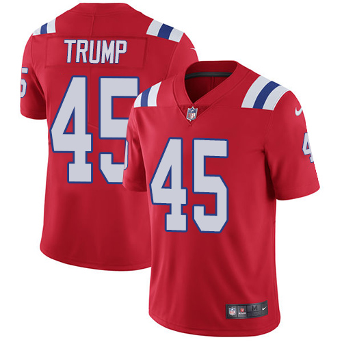 Nike Patriots #45 Donald Trump Red Alternate Youth Stitched NFL Vapor Untouchable Limited Jersey Nike Patriots #45 Donald Trump Red Alternate Youth Stitched NFL Vapor Untouchable Limited Jersey