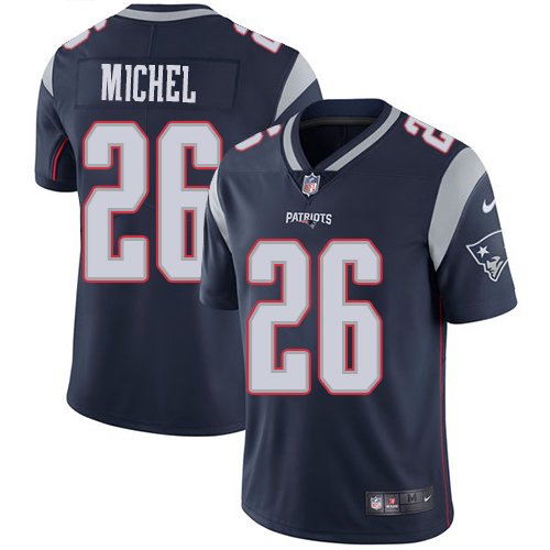 Nike Patriots #26 Sony Michel Navy Blue Team Color Youth Stitched NFL Vapor Untouchable Limited Jersey