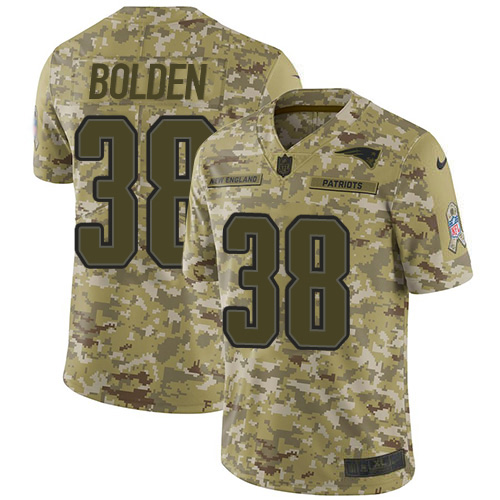Nike Patriots #38 Brandon Bolden Camo Youth Stitched NFL Limited 2018 Salute to Service Jersey Nike Patriots #38 Brandon Bolden Camo Youth Stitched NFL Limited 2018 Salute to Service Jersey