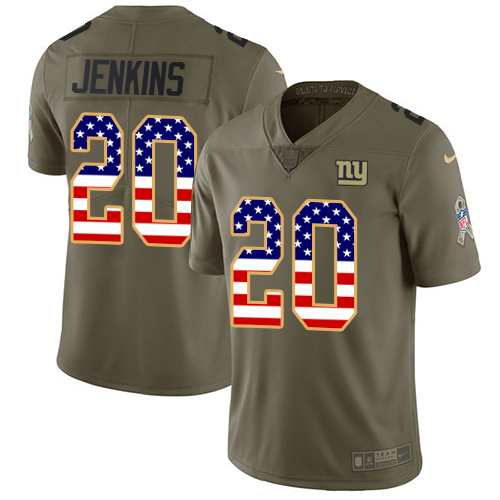 Nike Giants #20 Janoris Jenkins Olive/USA Flag Youth Stitched NFL Limited 2017 Salute to Service Jersey Nike Giants #20 Janoris Jenkins Olive/USA Flag Youth Stitched NFL Limited 2017 Salute to Service Jersey