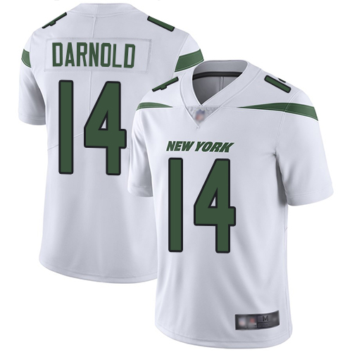 Nike Jets #14 Sam Darnold White Youth Stitched NFL Vapor Untouchable Limited Jersey