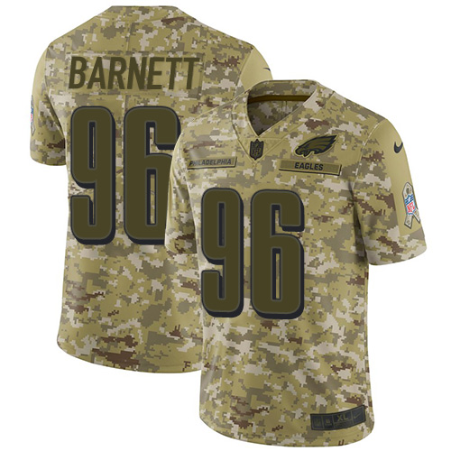 Nike Eagles #96 Derek Barnett Camo Youth Stitched NFL Limited 2018 Salute to Service Jersey