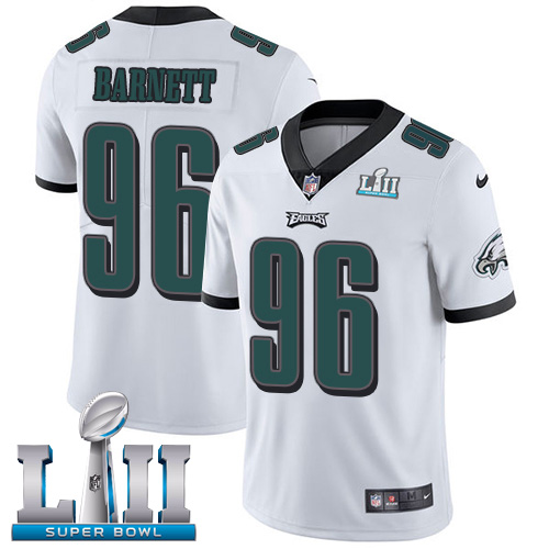 Nike Eagles #96 Derek Barnett White Super Bowl LII Youth Stitched NFL Vapor Untouchable Limited Jersey