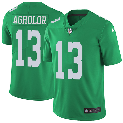 Nike Eagles #13 Nelson Agholor Green Youth Stitched NFL Limited Rush Jersey