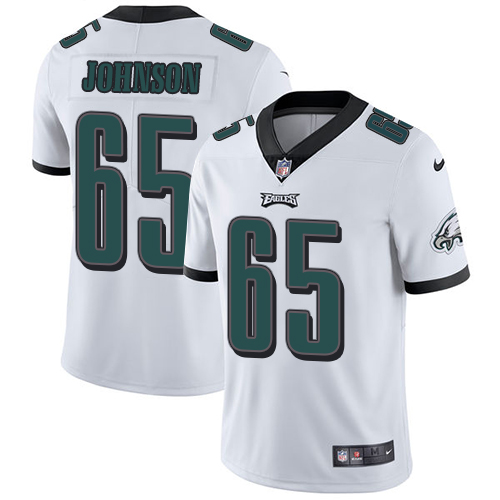 Nike Eagles #65 Lane Johnson White Youth Stitched NFL Vapor Untouchable Limited Jersey