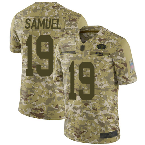 Nike 49ers #19 Deebo Samuel Camo Youth Stitched NFL Limited 2018 Salute to Service Jersey Nike 49ers #19 Deebo Samuel Camo Youth Stitched NFL Limited 2018 Salute to Service Jersey