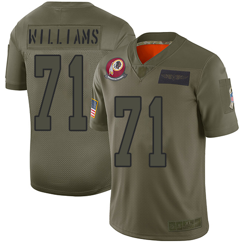 Nike Redskins #71 Trent Williams Camo Youth Stitched NFL Limited 2019 Salute to Service Jersey