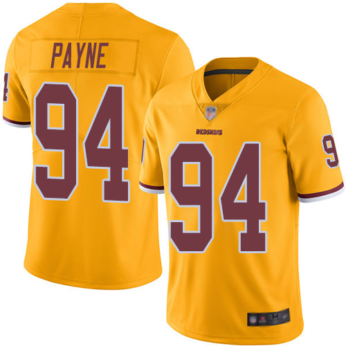 Nike Redskins #94 Da'Ron Payne Gold Youth Stitched NFL Limited Rush Jersey