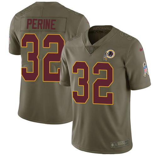 Nike Redskins #32 Samaje Perine Olive Youth Stitched NFL Limited 2017 Salute to Service Jersey