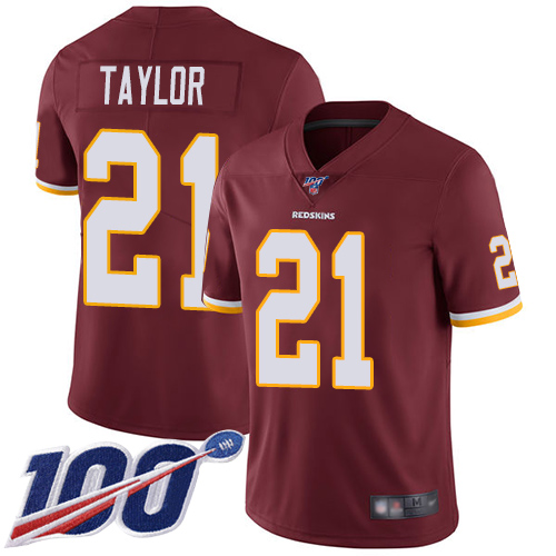 Nike Redskins #21 Sean Taylor Burgundy Red Team Color Youth Stitched NFL 100th Season Vapor Limited Jersey
