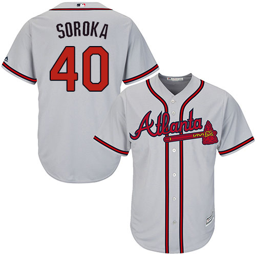 Braves #40 Mike Soroka Grey New Cool Base Stitched Youth MLB Jersey Braves #40 Mike Soroka Grey New Cool Base Stitched Youth MLB Jersey