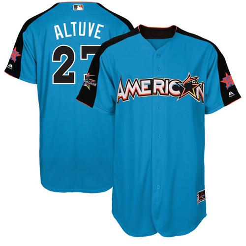 Astros #27 Jose Altuve Blue 2017 All-Star American League Stitched Youth MLB Jersey