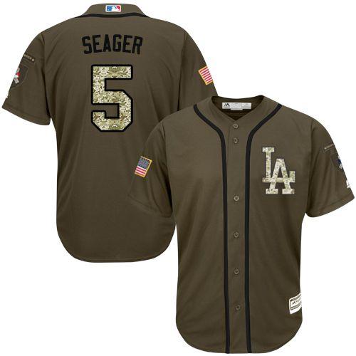 Dodgers #5 Corey Seager Green Salute to Service Stitched Youth MLB Jersey Dodgers #5 Corey Seager Green Salute to Service Stitched Youth MLB Jersey
