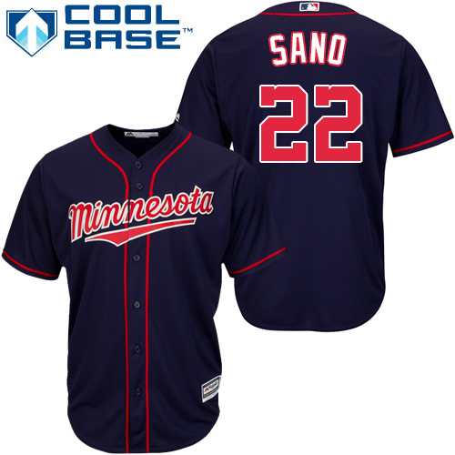 Twins #22 Miguel Sano Navy blue Cool Base Stitched Youth MLB Jersey Twins #22 Miguel Sano Navy blue Cool Base Stitched Youth MLB Jersey