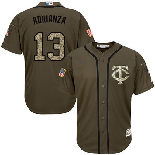 Twins #13 Ehire Adrianza Green Salute to Service Stitched Youth MLB Jersey Twins #13 Ehire Adrianza Green Salute to Service Stitched Youth MLB Jersey