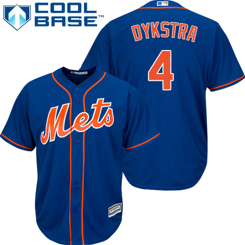 Mets #4 Lenny Dykstra Blue Cool Base Stitched Youth MLB Jersey