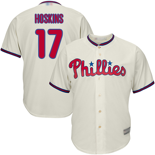 Phillies #17 Rhys Hoskins Cream Cool Base Stitched Youth MLB Jersey Phillies #17 Rhys Hoskins Cream Cool Base Stitched Youth MLB Jersey
