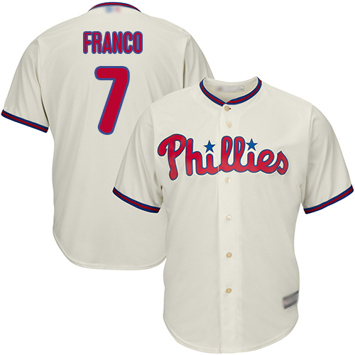 Phillies #7 Maikel Franco Cream Cool Base Stitched Youth MLB Jersey Phillies #7 Maikel Franco Cream Cool Base Stitched Youth MLB Jersey