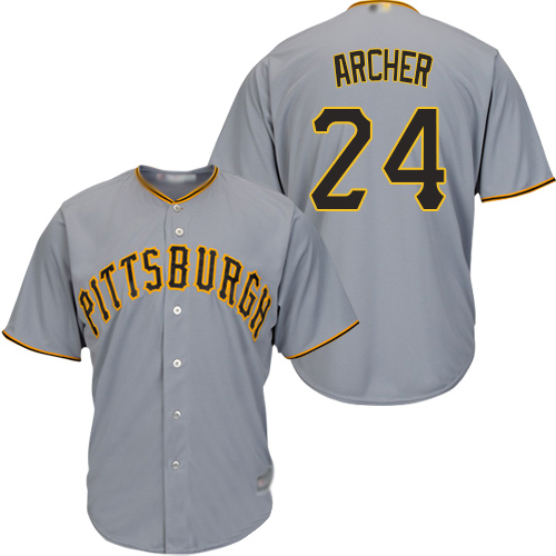 Pirates #24 Chris Archer Grey Cool Base Stitched Youth MLB Jersey Pirates #24 Chris Archer Grey Cool Base Stitched Youth MLB Jersey