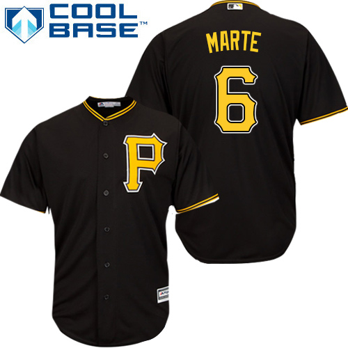 Pirates #6 Starling Marte Black Cool Base Stitched Youth MLB Jersey Pirates #6 Starling Marte Black Cool Base Stitched Youth MLB Jersey