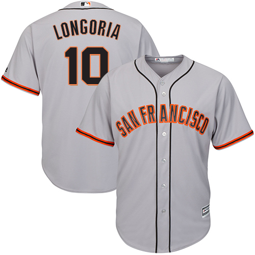 Giants #10 Evan Longoria Grey Road Cool Base Stitched Youth MLB Jersey