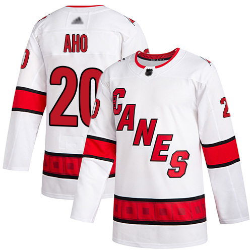 Adidas Hurricanes #20 Sebastian Aho White Road Authentic Stitched Youth NHL Jersey