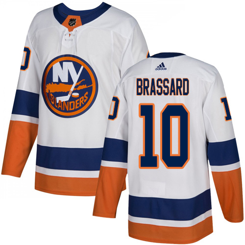 Adidas Islanders #10 Derek Brassard White Road Authentic Stitched Youth NHL Jersey