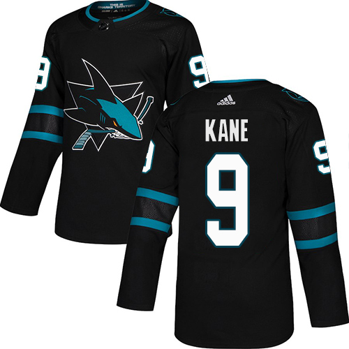 Adidas Sharks #9 Evander Kane Black Alternate Authentic Stitched Youth NHL Jersey