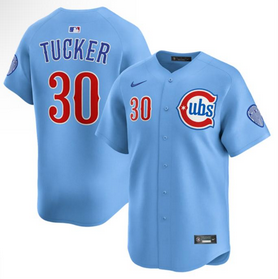 Youth Chicago Cubs #30 Kyle Tucker Blue 2024/25 2nd Alternate Limited Stitched Baseball Jersey