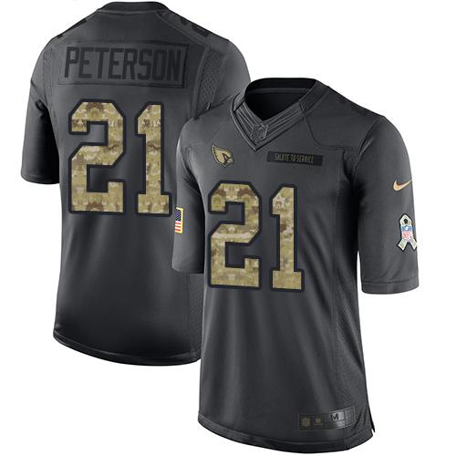 Nike Cardinals #21 David Johnson Black Youth Stitched NFL Limited 2016 Salute to Service Jersey