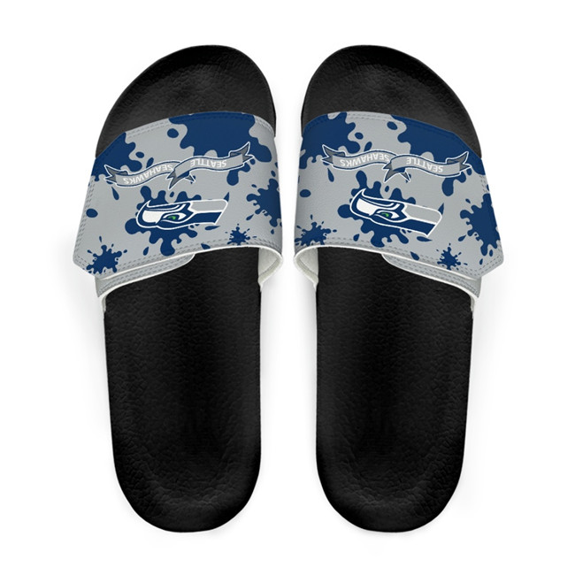 Women's Seattle Seahawks Beach Adjustable Slides Non-Slip Slippers/Sandals/Shoes 003