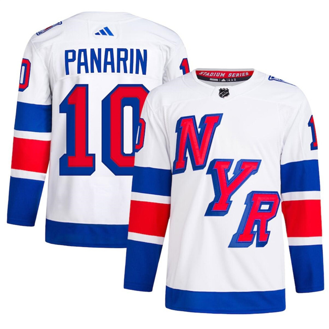 Men's New York Rangers #10 Artemi Panarin White 2024 Stadium Series Stitched Jersey