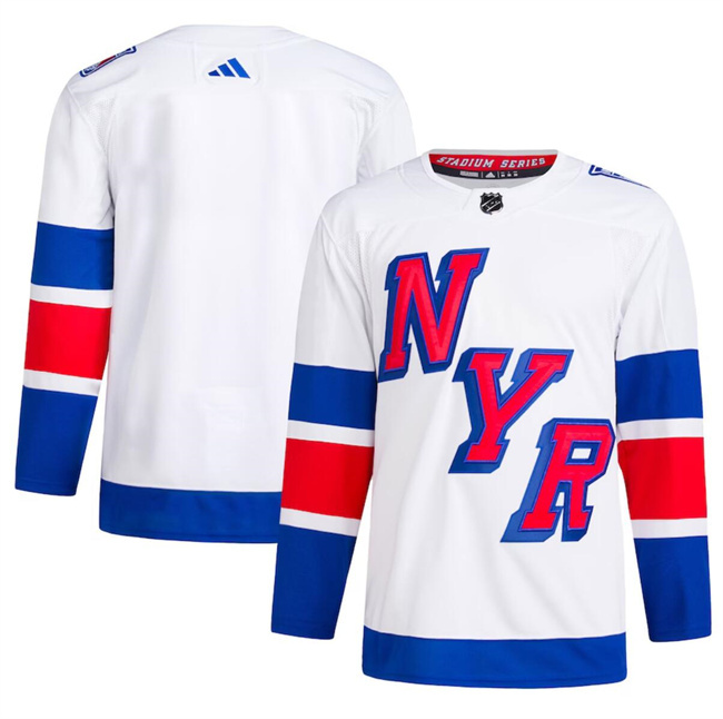 Men's New York Rangers Blank White 2024 Stadium Series Stitched Jersey