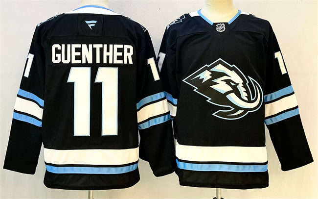Men's Utah Mammoth #11 Dylan Guenther Navy 2025 With C Patch Stitched Jersey