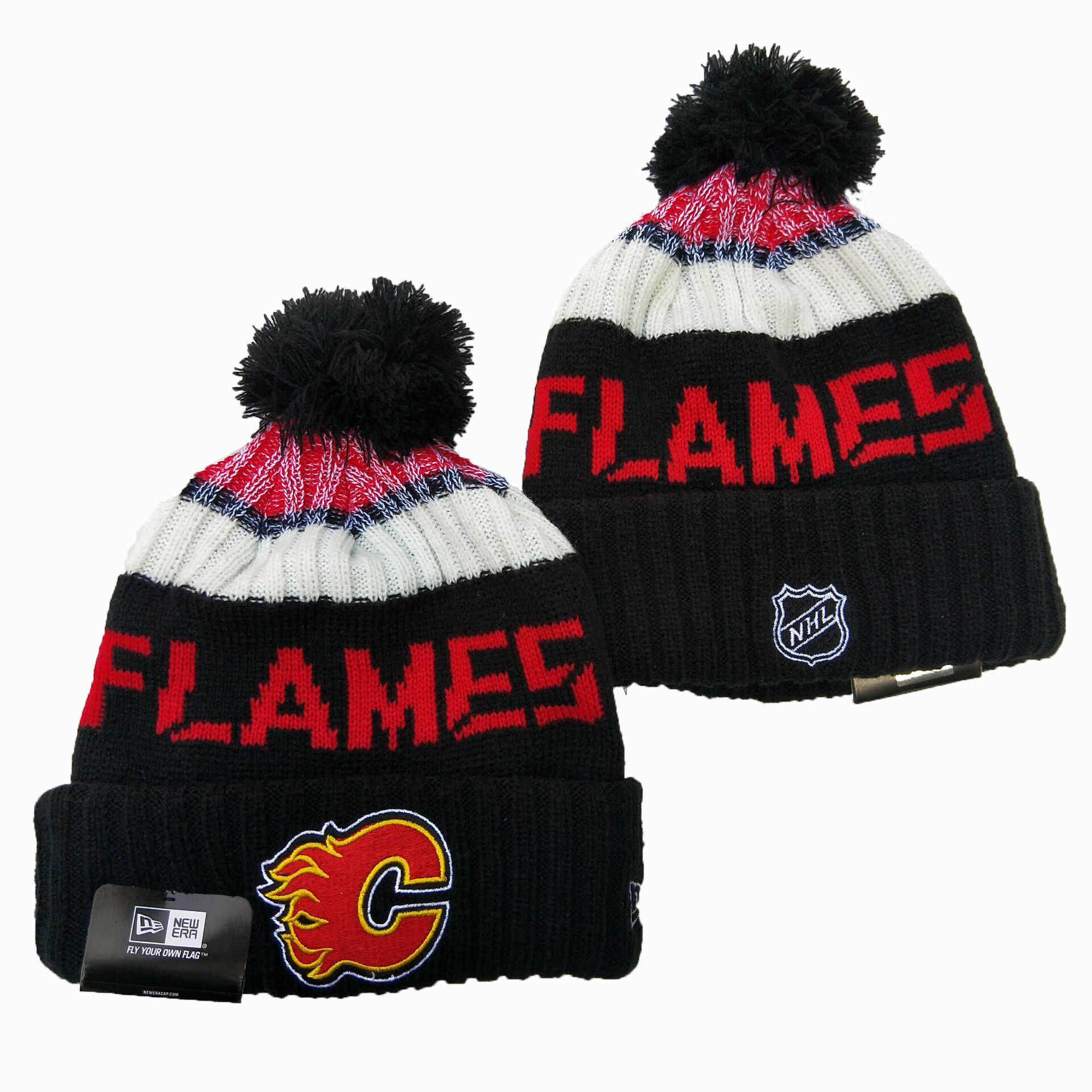 Calgary Flames Knit Hats 002