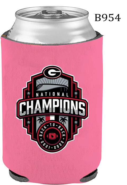 Georgia Bulldogs Pink 2022 National Champions Can Coolers B954 Georgia Bulldogs Pink 2022 National Champions Can Coolers B954
