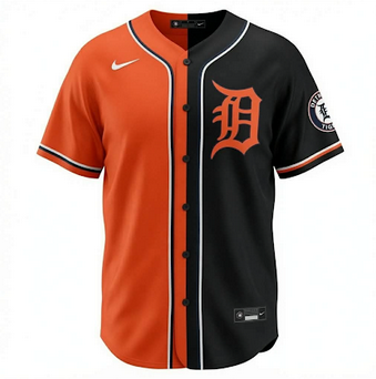 Men's Detroit Tigers Custom Orange/Black Stitched Baseball Jersey