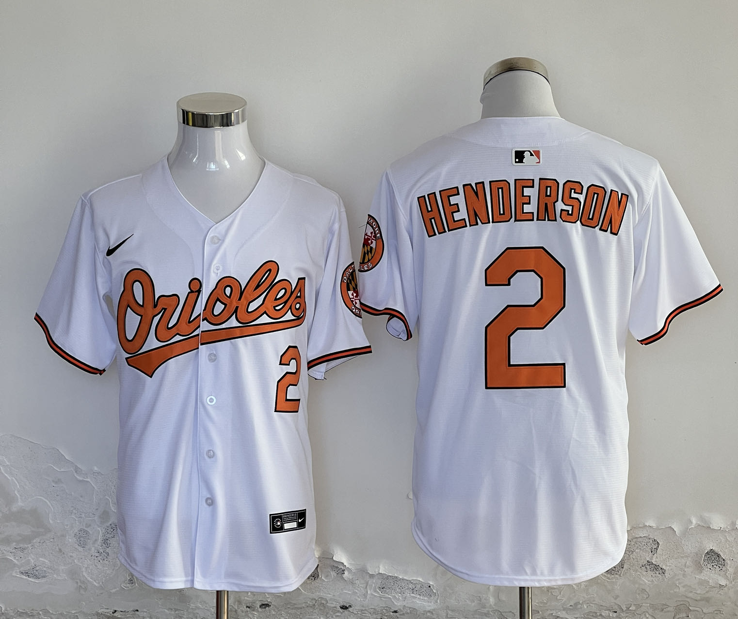 Men's Baltimore Orioles #2 Gunnar Henderson White 2024 With Patch Cool Base Stitched Baseball Jersey