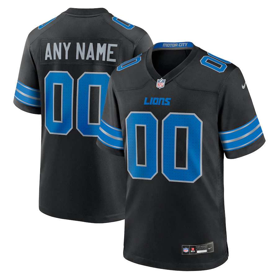 Youth Detroit Lions Active Player Custom Black 2nd Alternate Stitched Game Jersey