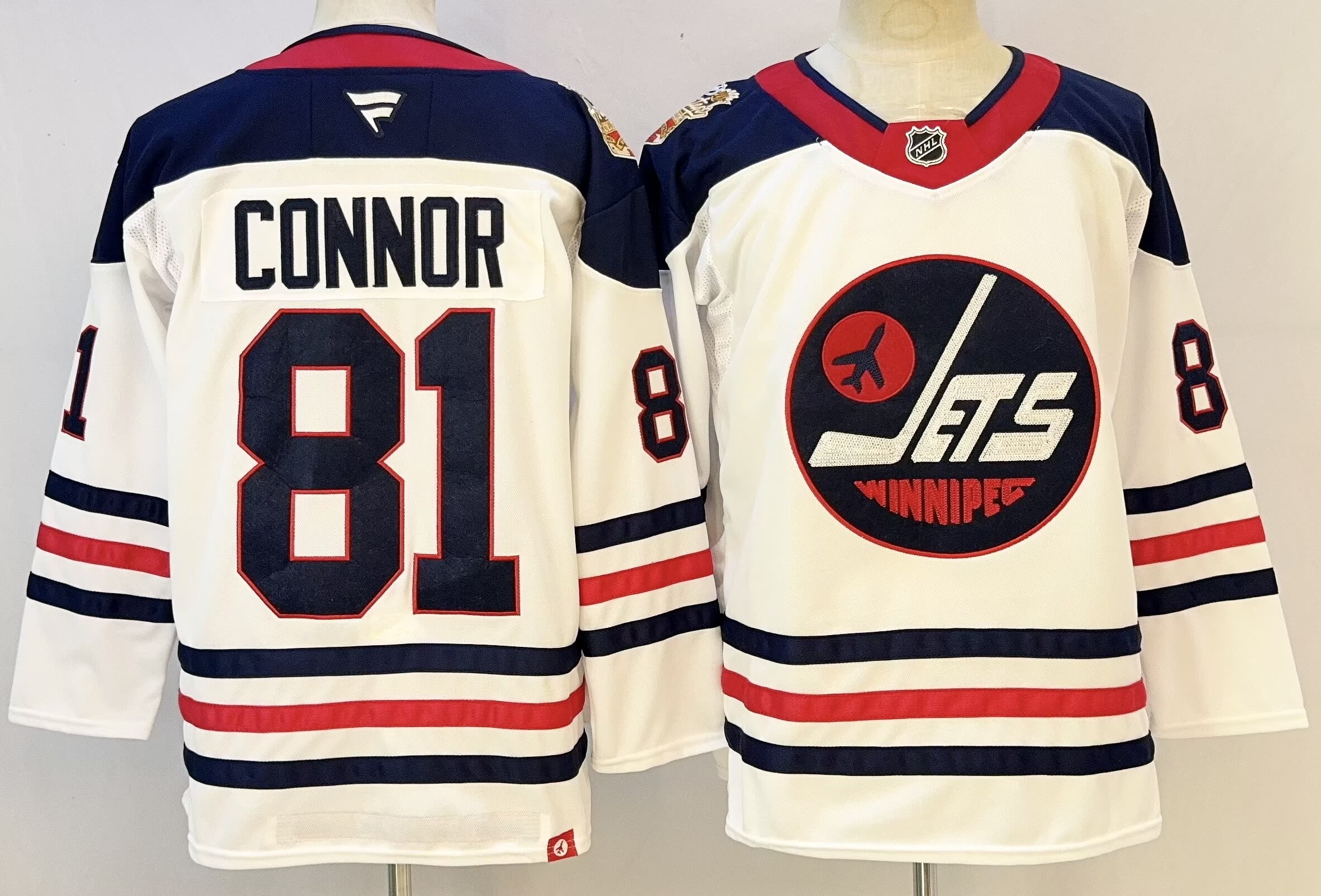 Men's Winnipeg Jets #81 Kyle Connor White 2026-27 Home Stitched Hockey Jersey