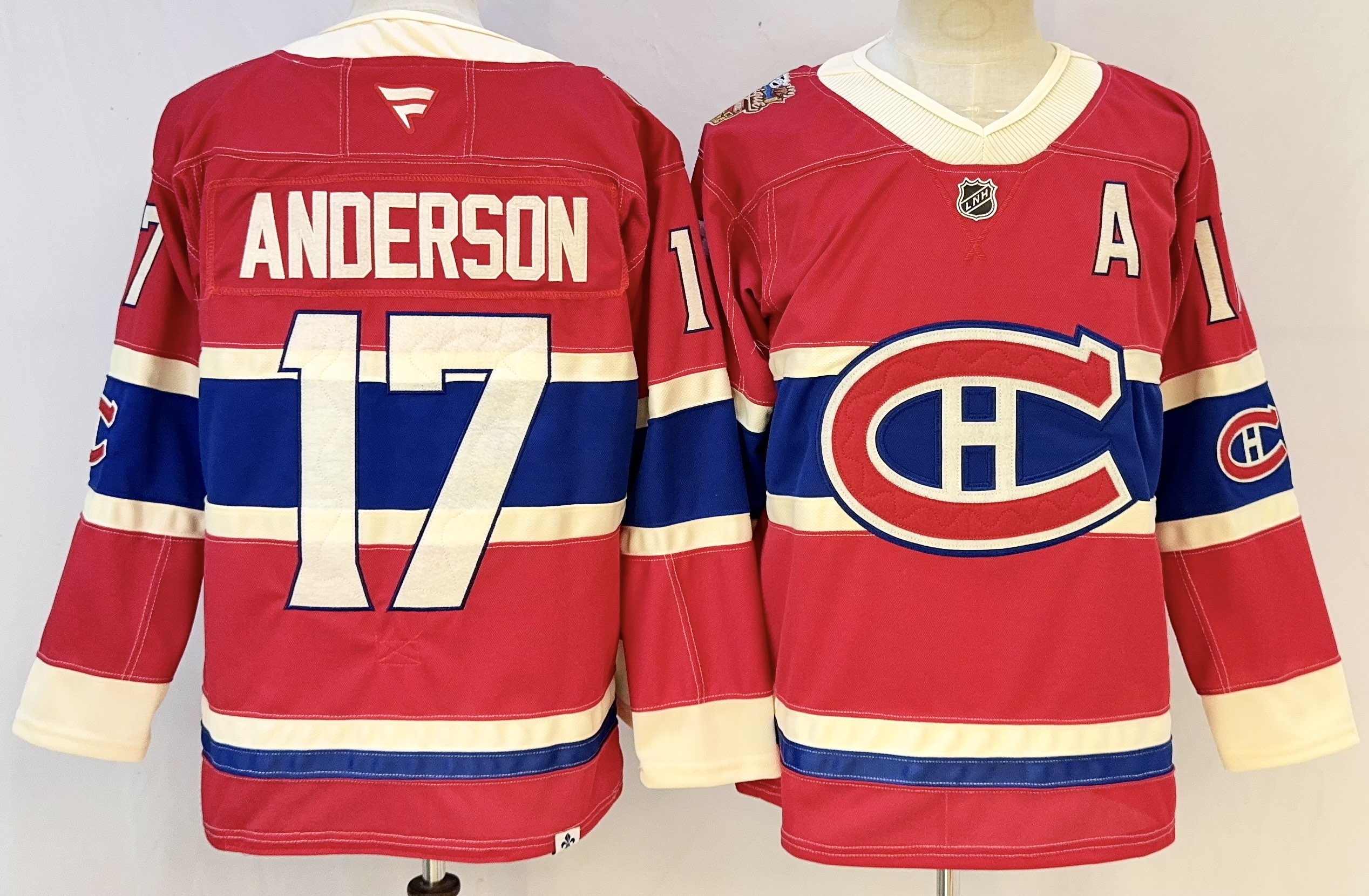 Men's Montreal Canadiens #17 Josh Anderson Red 2026-27 With A Patch Stitched Jersey
