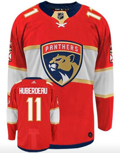 Men's Red Florida Panthers ##11 Jonathan Huberdeau Stitched NHL Jersey