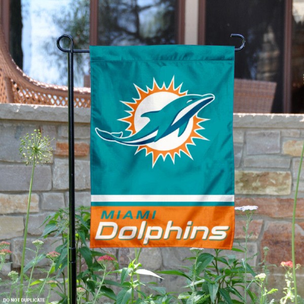 Miami Dolphins Double-Sided Garden Flag 002 (Pls Check Description For Details)