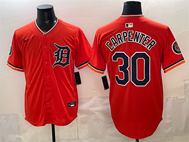 Men's Detroit Tigers #30 Kerry Carpenter Orange 2026 Alternate Vapor Premier Limited Stitched Baseball Jersey Men's Detroit Tigers #30 Kerry Carpenter Orange 2026 Alternate Vapor Premier Limited Stitched Baseball Jersey