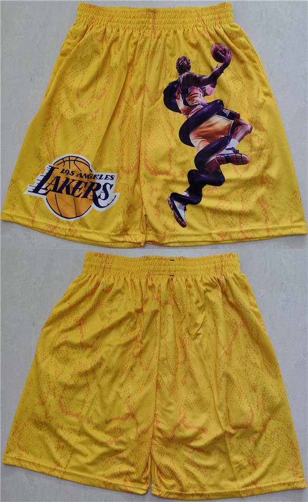 Men's Los Angeles Lakers Gold Shorts (Run Small) Men's Los Angeles Lakers Gold Shorts (Run Small)