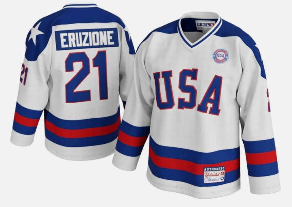 Men's USA Custom white 1980 Olympic 