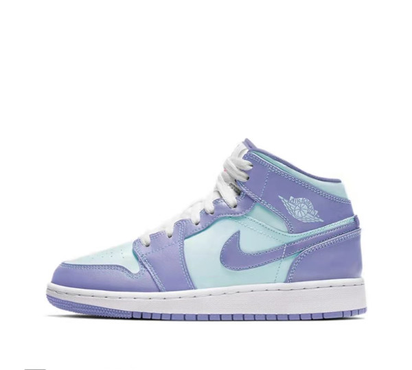 Youth Running Weapon Air Jordan 1 Purple/Aqua Shoes 0045
